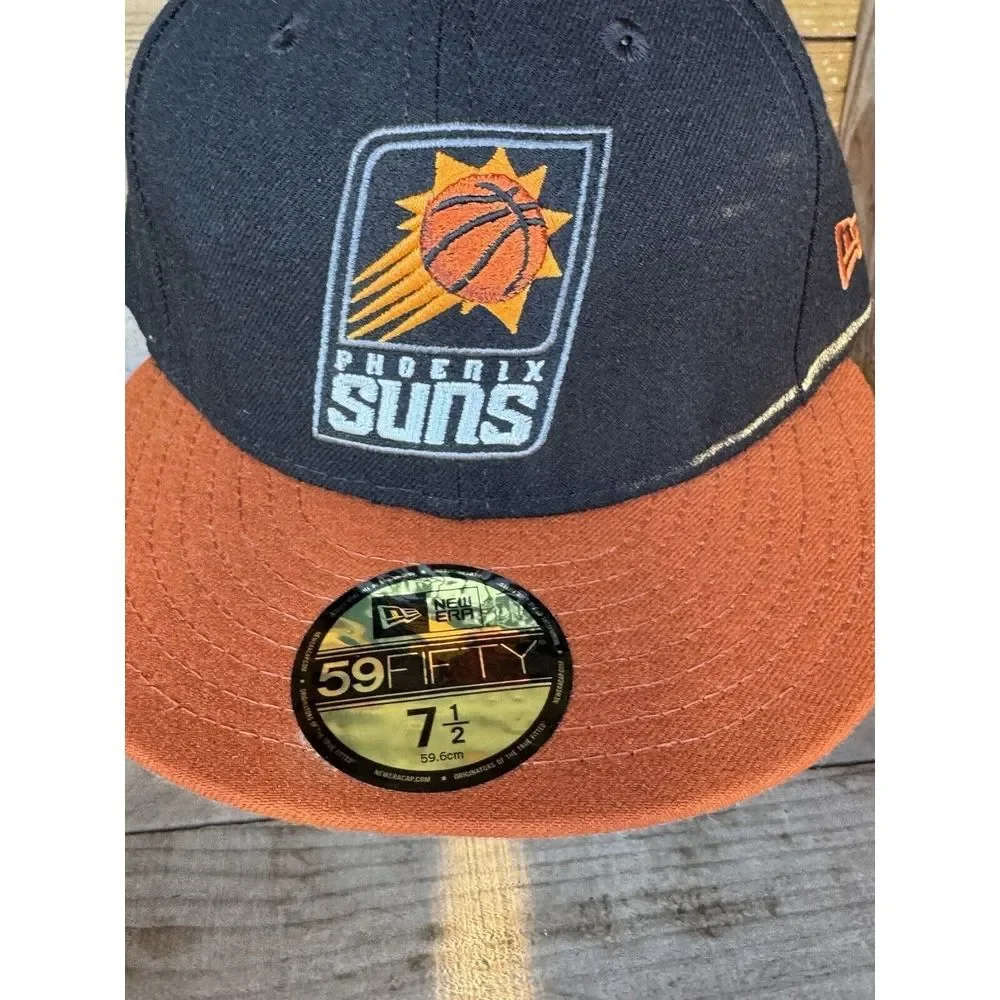 Phoenix Suns New Era NBA  7.5 Orange‎ Black 59FIFTY Fitted Hat baseball Cap
